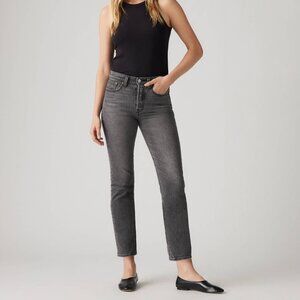 Levi’s Wedgie Skinny Jeans Faded Grey Raw Hem | Size 31